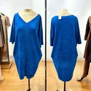 Para Mi, Women, Straight dress, Size S-M, Royal Blue, V-neck,Short sleeve.!